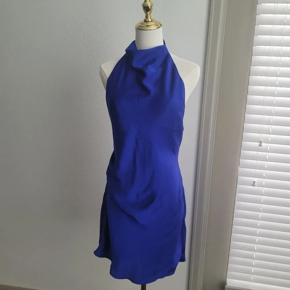 Aritzia Babaton Audience Mini Dress Ablaze Blue 6 Sexy Feminine Homecoming Party - Picture 1 of 8